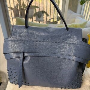 Tod's Navy Leather Satchel